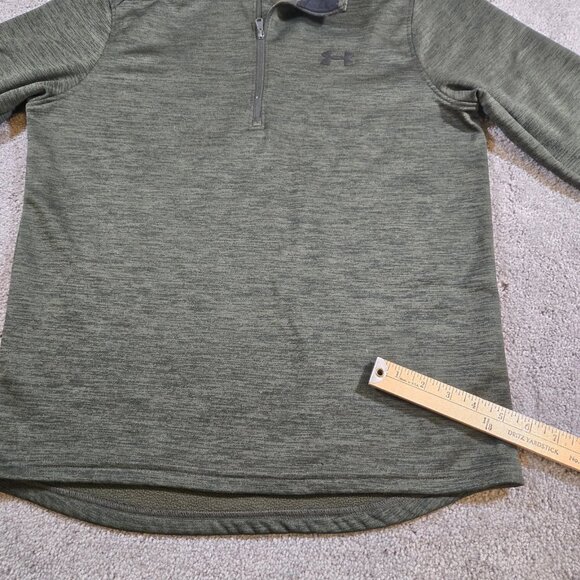 Under Armour‎ Coldgear 1/4 Zip Pullover Sweater Men's Medium Green Athletic - Picture 6 of 11